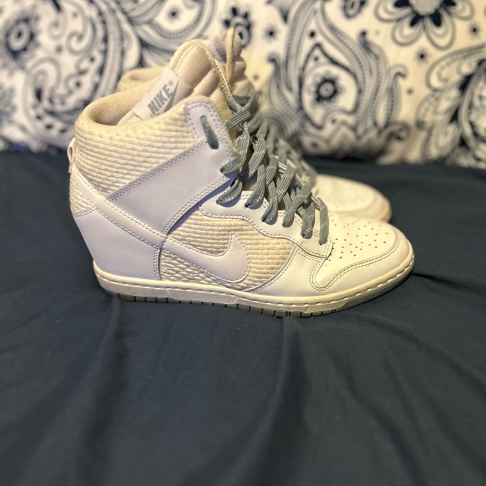 Nike Sky Hi - White and Gray Wedge Sneakers
